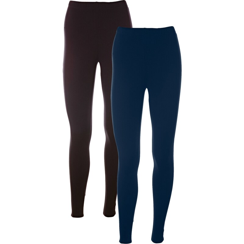 bpc bonprix collection Bonprix - Lot de 2 leggings extensibles noir pour femme
