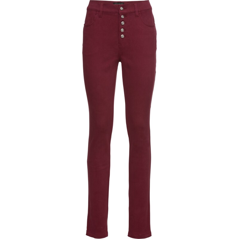 BODYFLIRT Bonprix - Pantalon taille haute push-up rouge pour femme