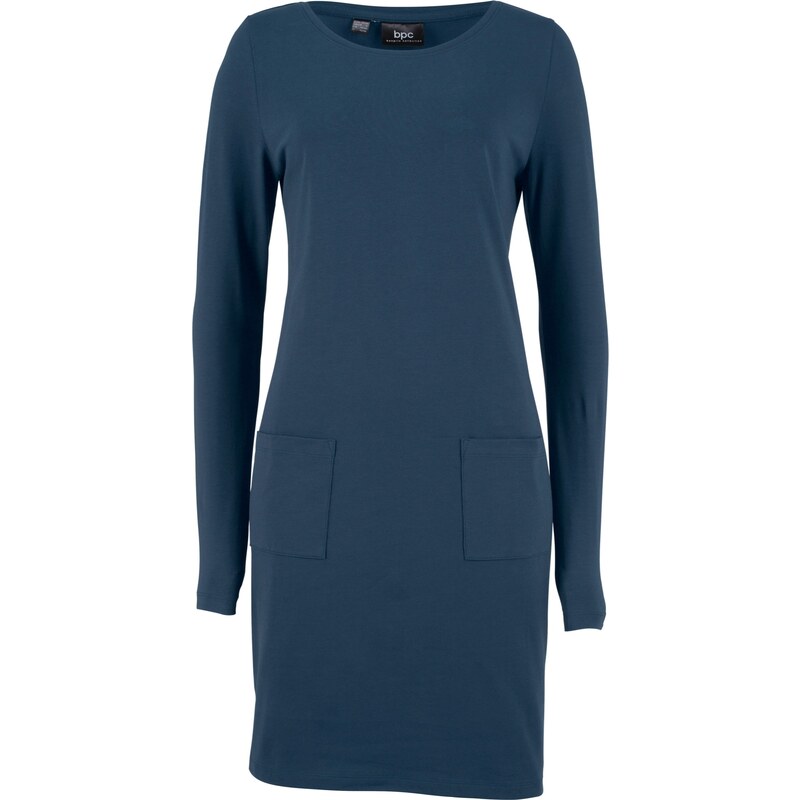 bpc bonprix collection Bonprix - robe d'été Robe extensible avec poches asymétriques bleu manches longues pour femme