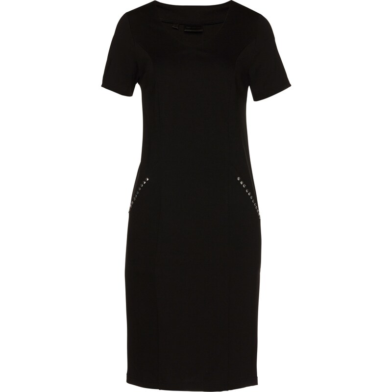 bpc selection Bonprix - robe d'été Robe noir manches courtes pour femme