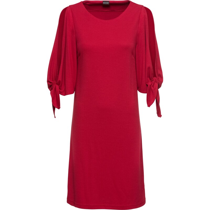 BODYFLIRT Bonprix - robe d'été Robe en jersey à manches fendues rouge pour femme