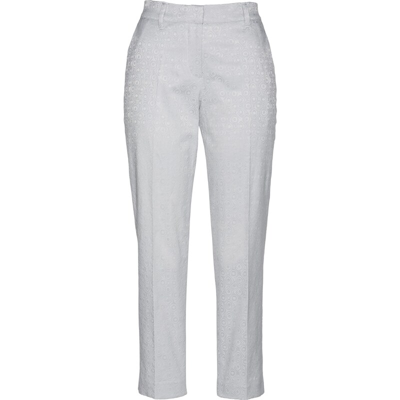 bpc selection premium Bonprix - Pantalon jacquard 7/8 gris pour femme