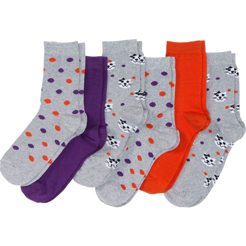 bpc bonprix collection Bonprix - Lot de 6 paires de chaussettes femme gris pour femme