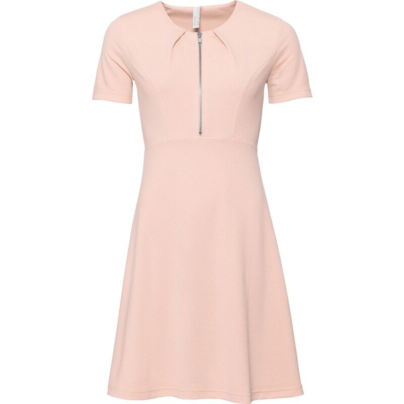 BODYFLIRT boutique Bonprix - robe d'été Robe avec zip rose manches courtes pour femme