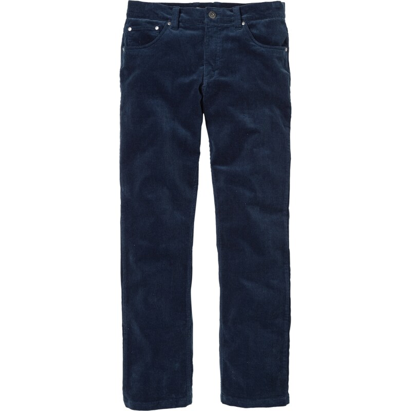 bpc selection Bonprix - Pantalon en velours côtelé Regular Fit Straight bleu pour homme