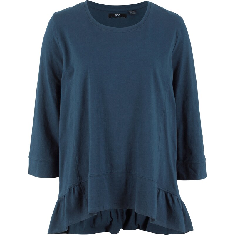 bpc bonprix collection Bonprix - T-shirt coton, manches longues bleu pour femme