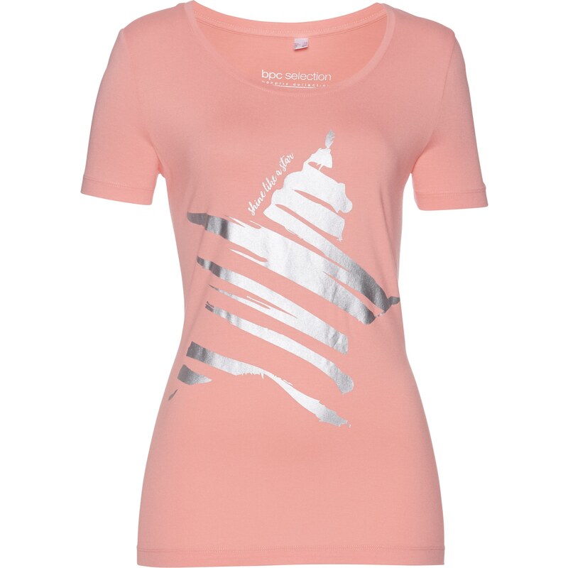 bpc selection Bonprix - T-shirt à étoile orange manches courtes pour femme