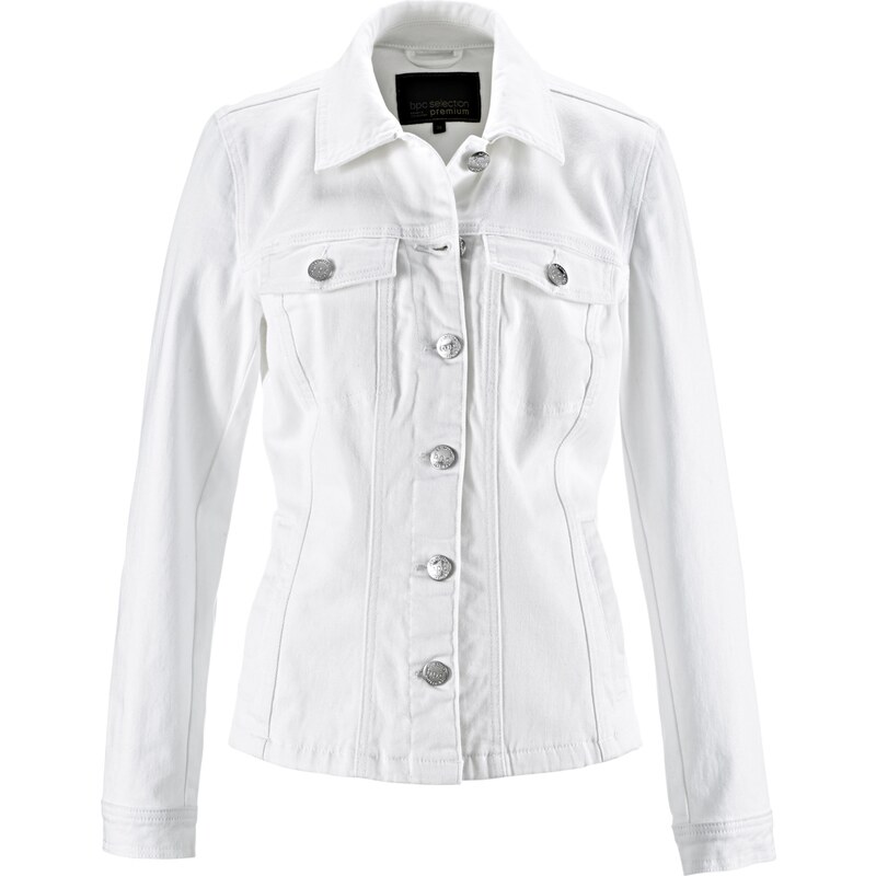 bpc selection Bonprix - Veste en jean blanc manches longues pour femme