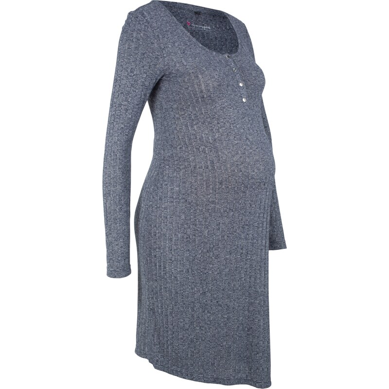bpc bonprix collection Bonprix - Robe de grossesse et d'allaitement bleu manches longues pour femme