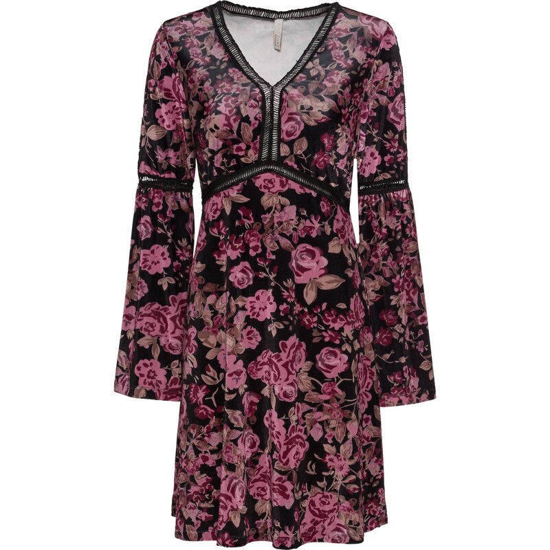 BODYFLIRT boutique Bonprix - robe d'été Robe noir manches longues pour femme
