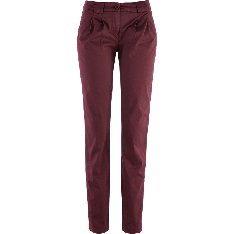 bpc bonprix collection Bonprix - Pantalon chino extensible rouge pour femme