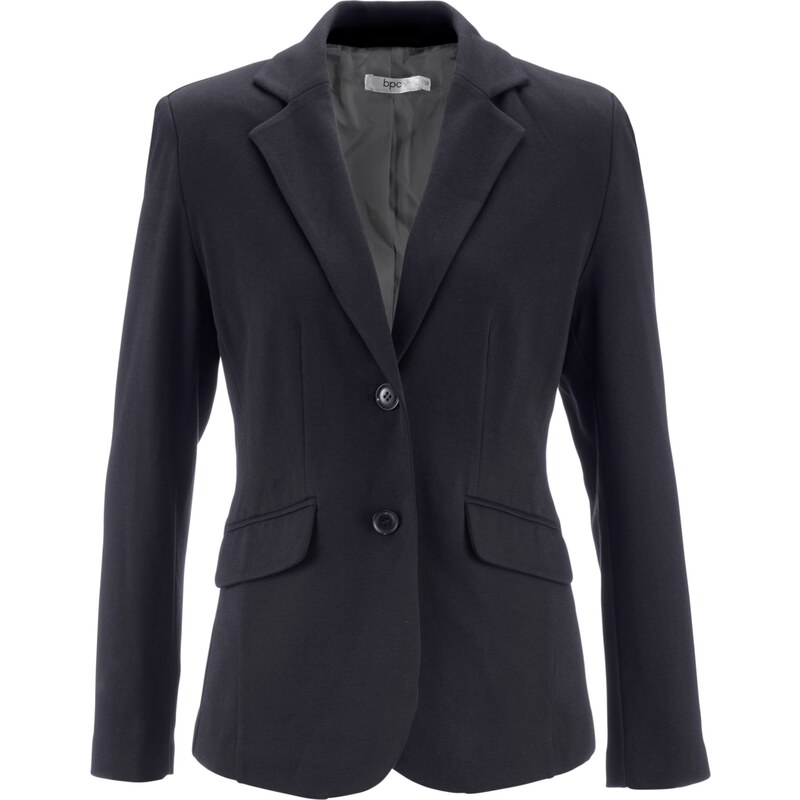 bpc bonprix collection Bonprix - Blazer en jersey noir manches longues pour femme