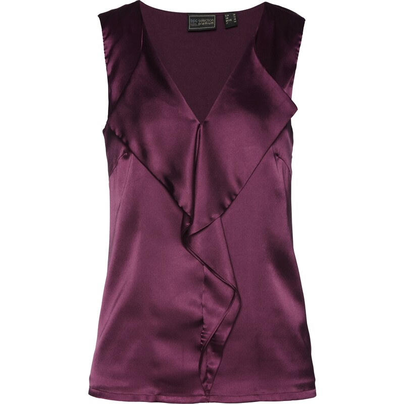 bpc selection premium Bonprix - Top-blouse violet sans manches pour femme