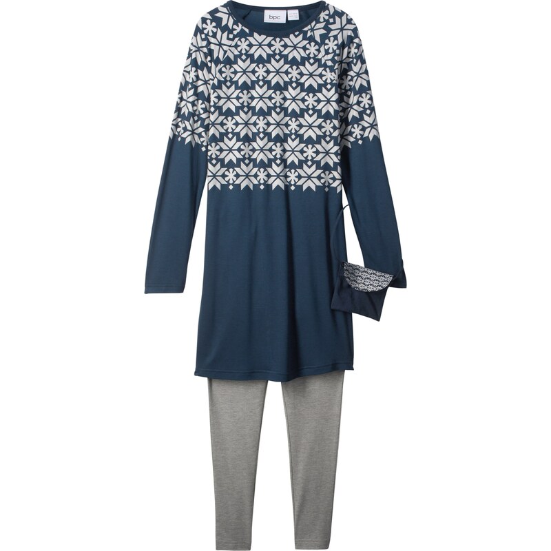 bpc bonprix collection Bonprix - robe d'été Robe manches longues, legging + sac (Ens. 3 pces.) bleu pour enfant