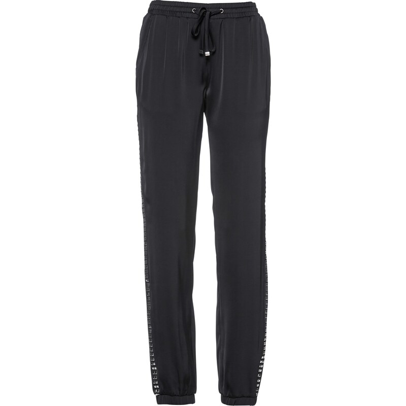 bpc selection Bonprix - Pantalon confort avec rivets noir pour femme