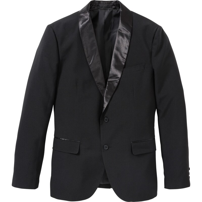 RAINBOW Bonprix - Veste de costume Slim Fit noir manches longues pour homme