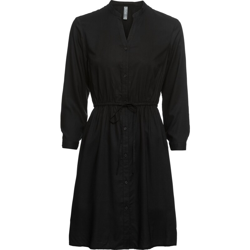 RAINBOW Bonprix - robe d'été Robe-chemise noir manches longues pour femme