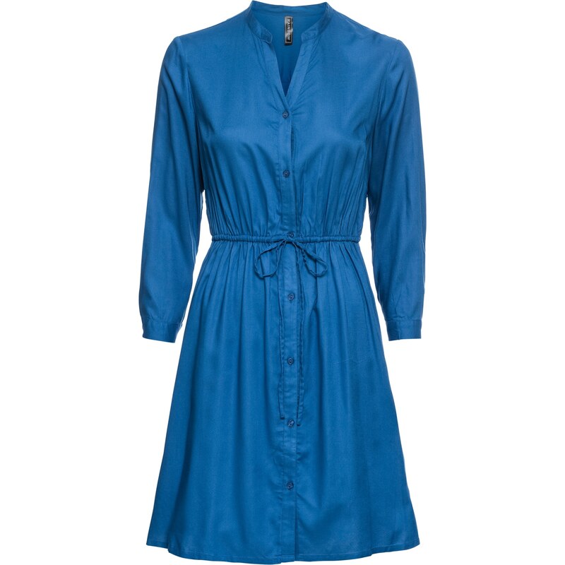 RAINBOW Bonprix - robe d'été Robe-chemise bleu manches longues pour femme