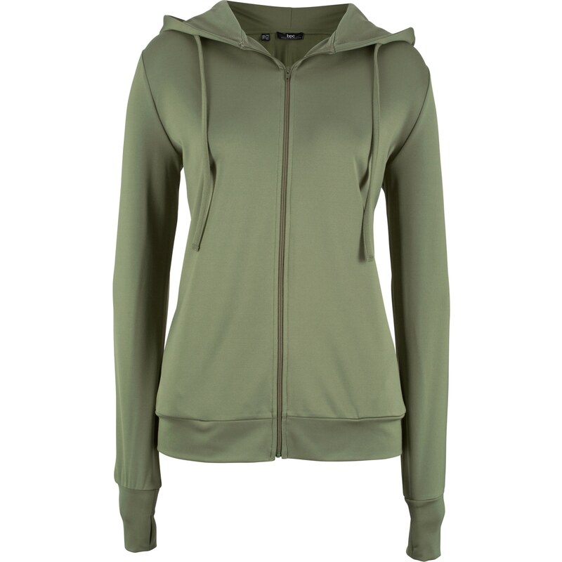 bpc bonprix collection Bonprix - Gilet sweat-shirt thermo vert manches longues pour femme