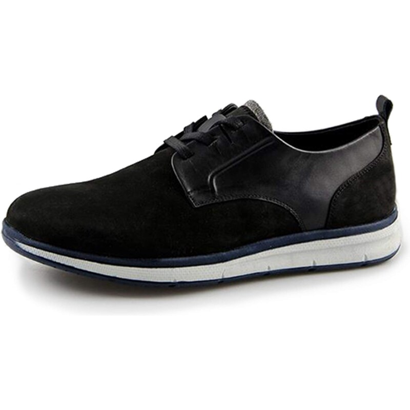 Marc Shoes Homme Paolo Sneakers Basses, Noir (Cow Rustler-Suede Black 00930), 45 EU
