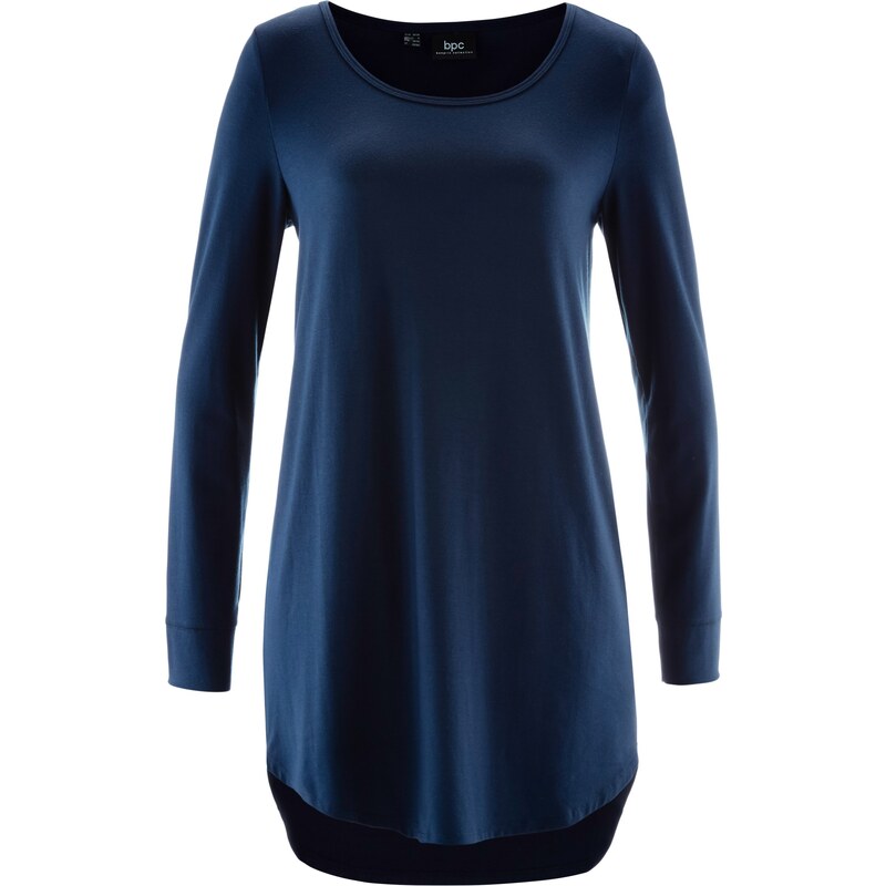bpc bonprix collection Bonprix - T-shirt long à manches longues bleu pour femme
