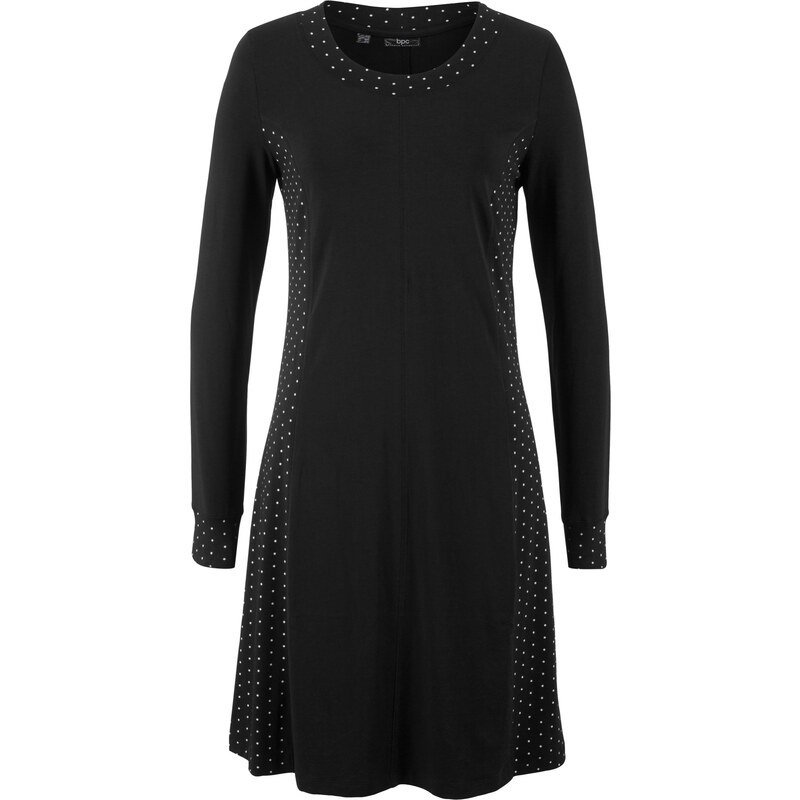 Bonprix - robe d'été Robe en jersey manches longues noir pour femme
