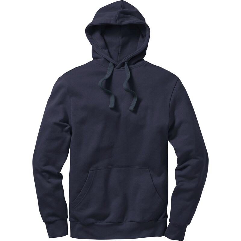 Bonprix - Sweatshirt à capuche regular fit bleu manches longues pour homme