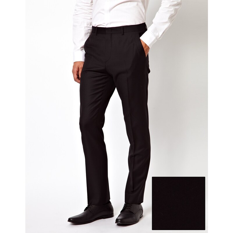 ASOS - Pantalon de costume slim 100% laine - Noir