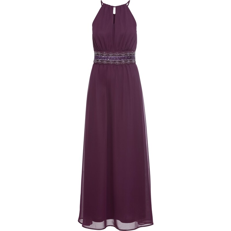BODYFLIRT Bonprix - robe d'été Robe avec application violet sans manches pour femme