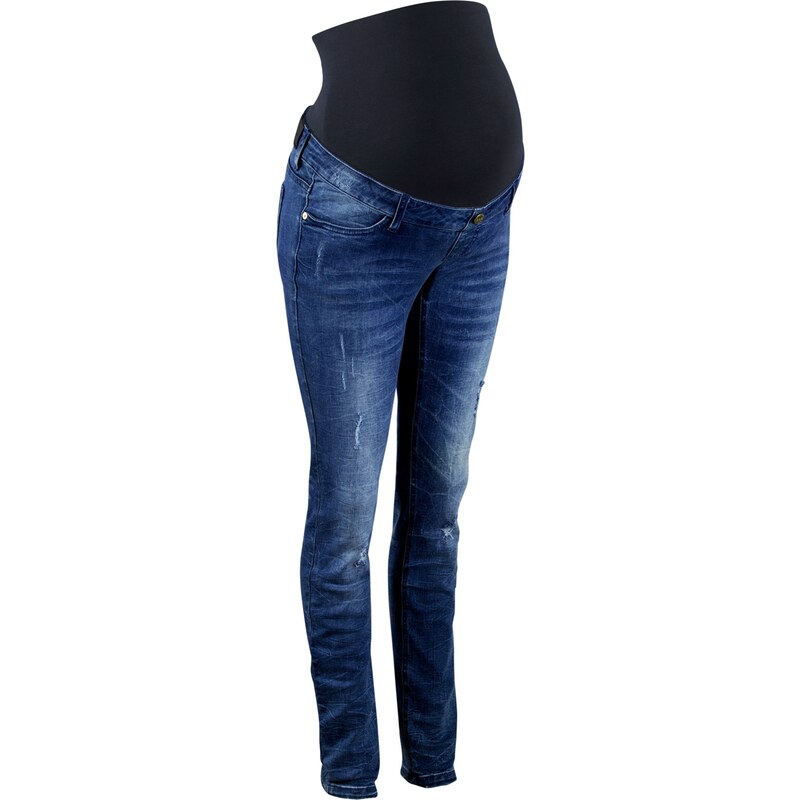 bpc bonprix collection Bonprix - Jean de grossesse style destroyed, skinny bleu pour femme