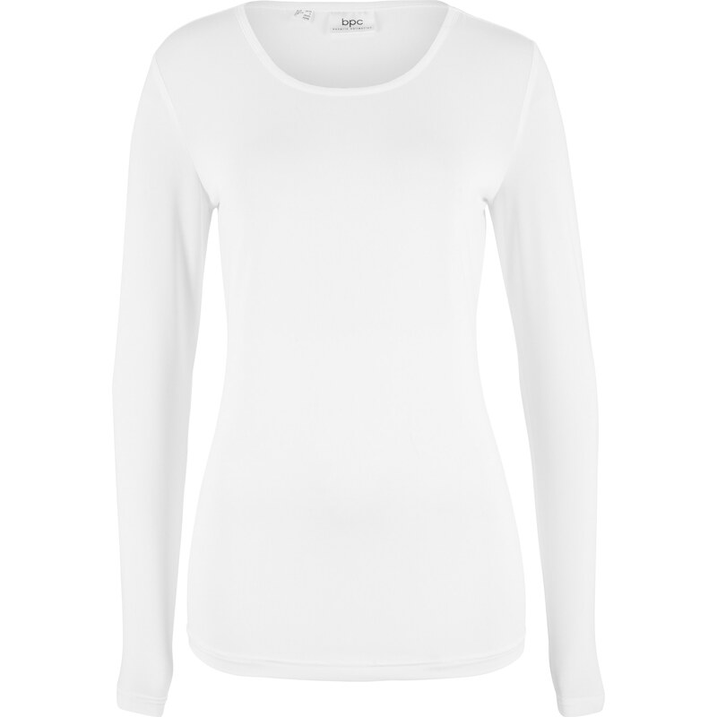 bpc bonprix collection Bonprix - Basic+ T-shirt fonctionnel blanc manches longues pour femme