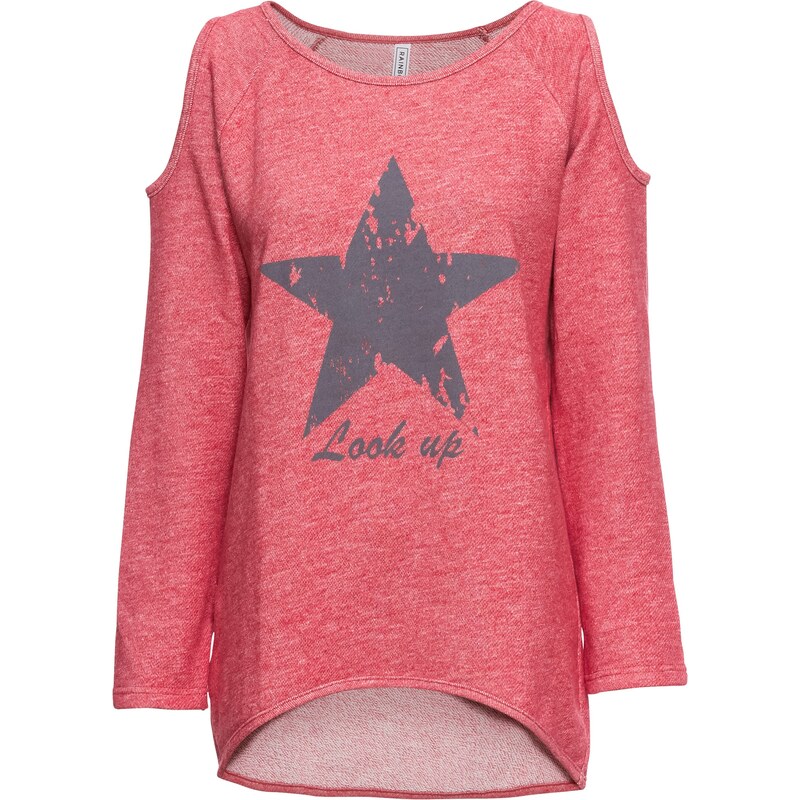 RAINBOW Bonprix - Sweat-shirt à étoile rouge manches longues pour femme