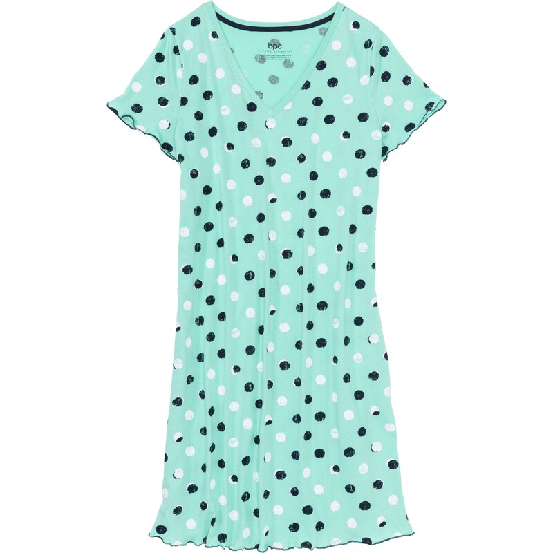 bpc bonprix collection Bonprix - Chemise de nuit vert manches courtes pour femme