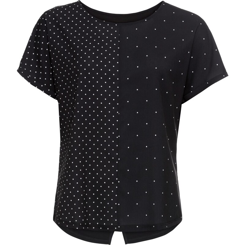 BODYFLIRT Bonprix - T-shirt multi-motifs noir manches courtes pour femme