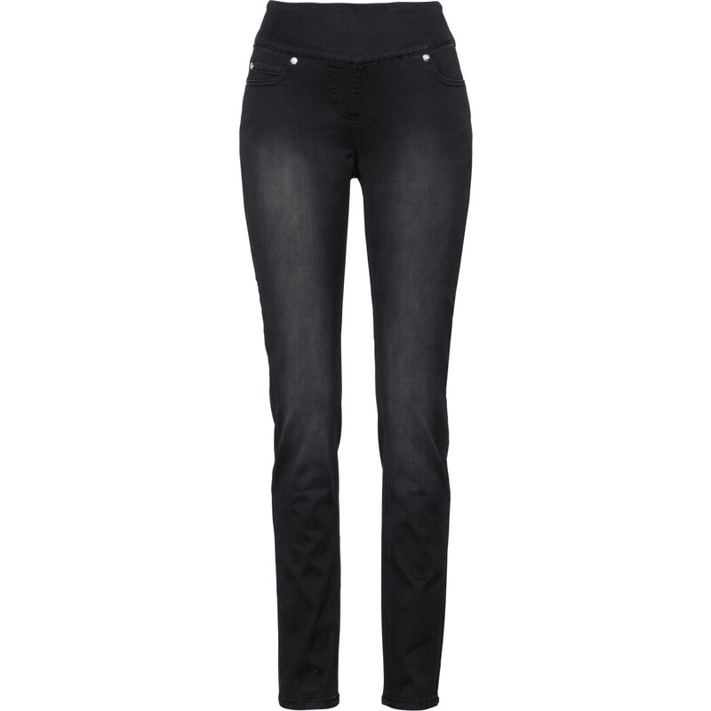 bpc selection Bonprix - Jean mega stretch à taille confortable noir pour femme
