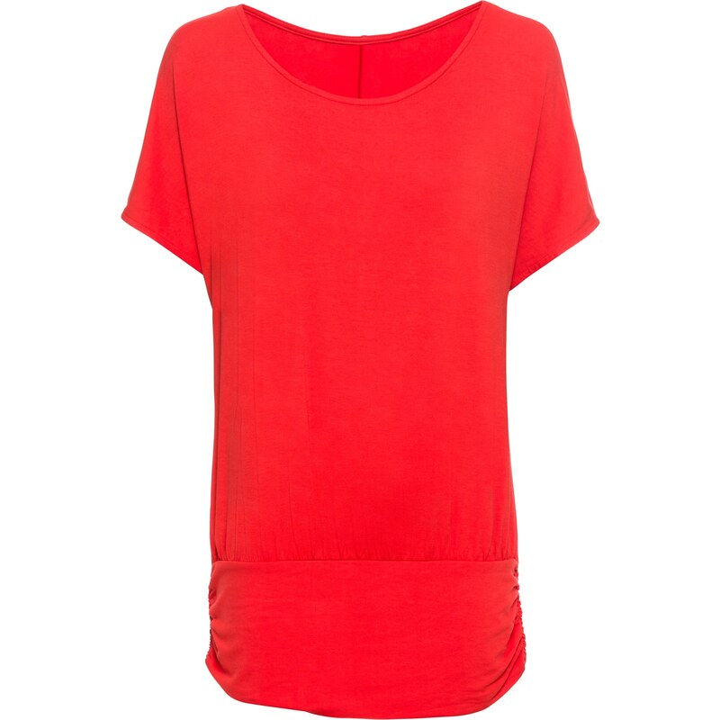 BODYFLIRT Bonprix - T-shirt rouge manches courtes pour femme