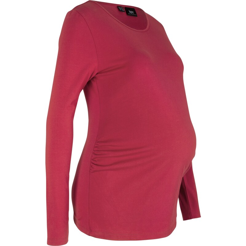 bpc bonprix collection Bonprix - T-shirt manches longues de grossesse basique rouge pour femme