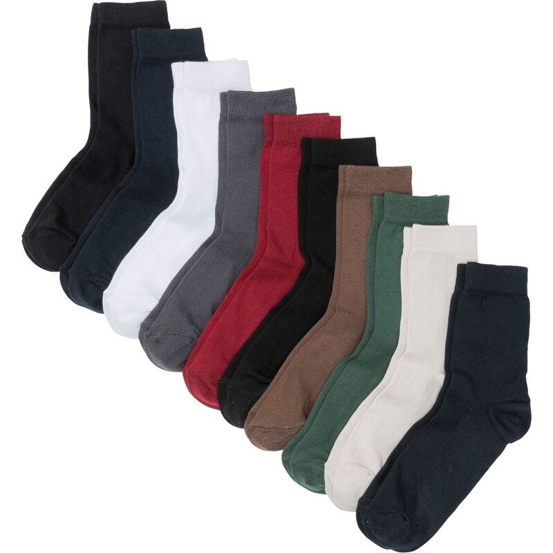 bpc bonprix collection Bonprix - Lot de 10 paires de chaussettes basiques noir pour femme