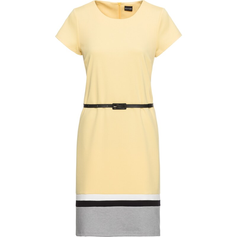 BODYFLIRT Bonprix - robe d'été Robe jaune manches courtes pour femme