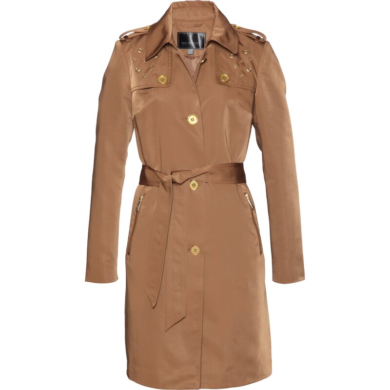 bpc selection Bonprix - Trench-coat avec rivets marron manches longues pour femme