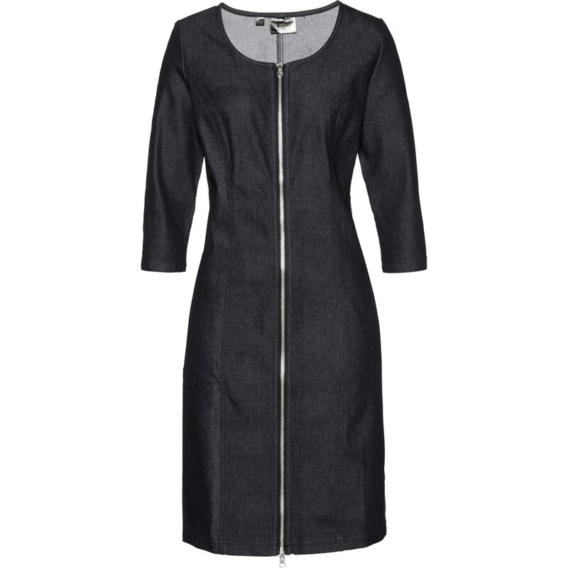 bpc selection premium Bonprix - robe d'été Robe en jean noir manches 3/4 pour femme