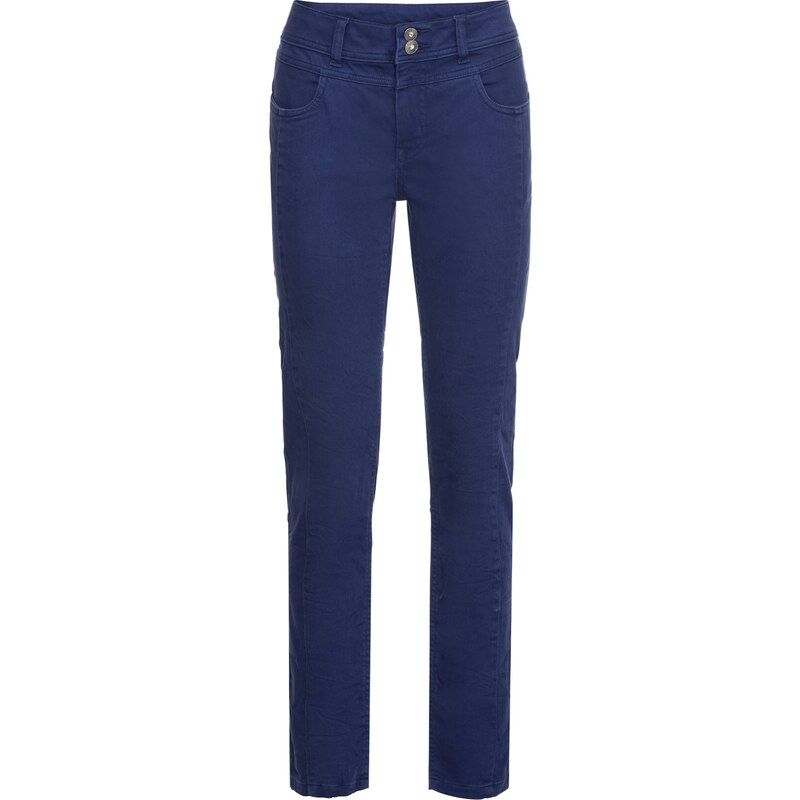 BODYFLIRT Bonprix - Pantalon extensible bleu pour femme