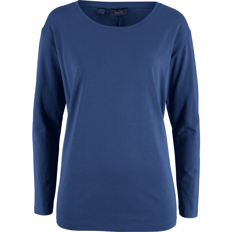 bpc bonprix collection Bonprix - T-shirt manches longues décontracté bleu pour femme