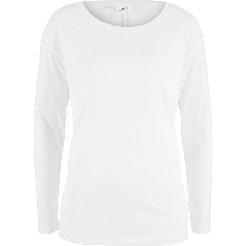 bpc bonprix collection Bonprix - T-shirt manches longues décontracté blanc pour femme
