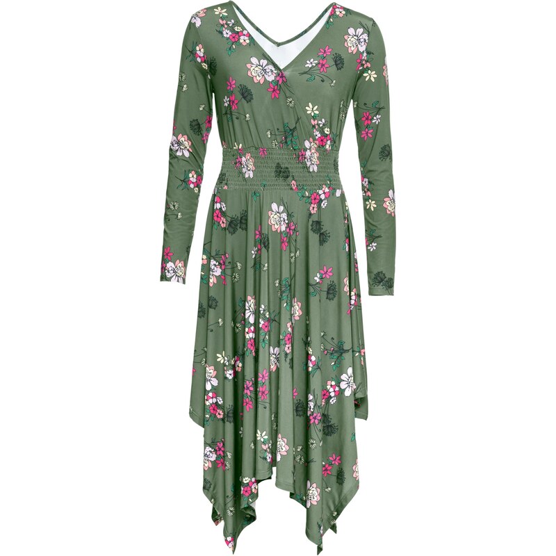 RAINBOW Bonprix - robe d'été Robe vert manches longues pour femme