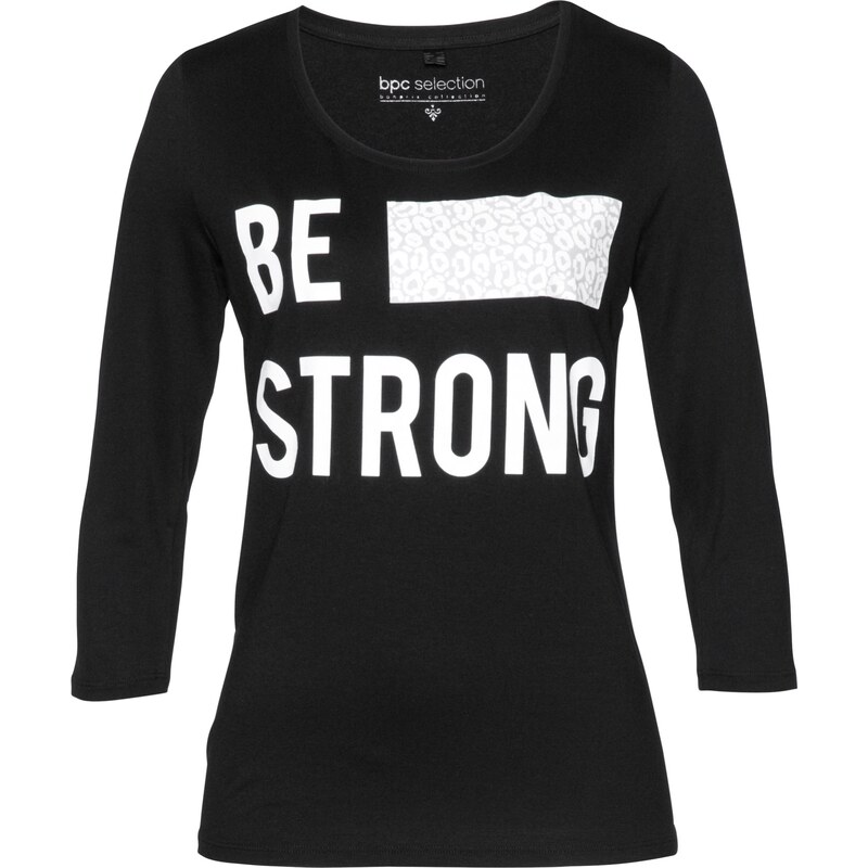 bpc selection Bonprix - T-shirt noir manches 3/4 pour femme