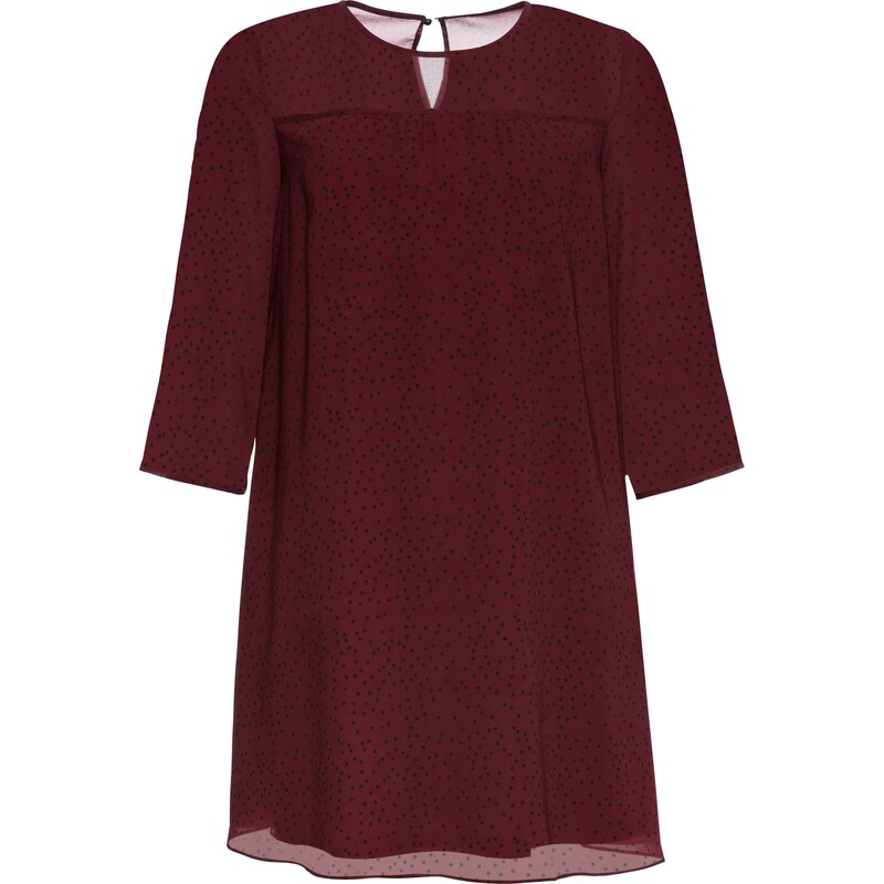 BODYFLIRT Bonprix - robe d'été Robe en chiffon rouge manches 3/4 pour femme