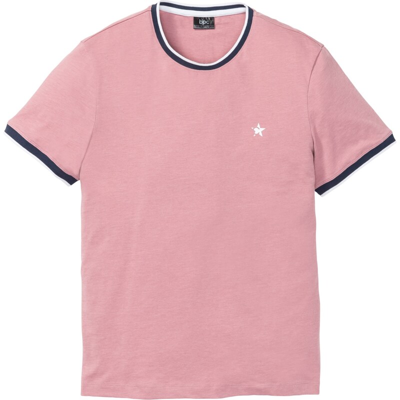 bpc bonprix collection Bonprix - T-shirt chiné rose manches courtes pour homme