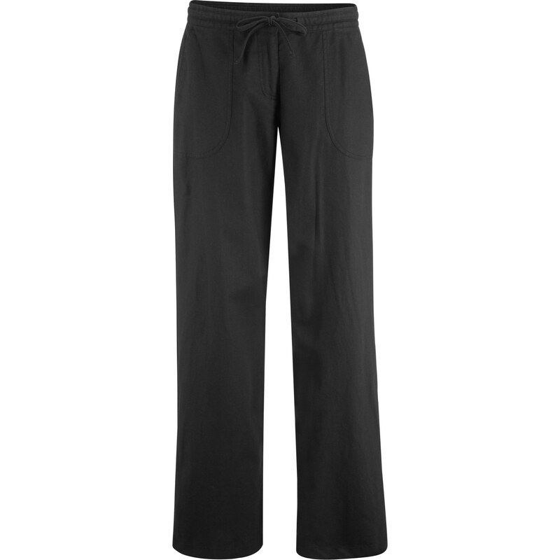 bpc bonprix collection Bonprix - Pantalon en lin 3/4 noir pour femme
