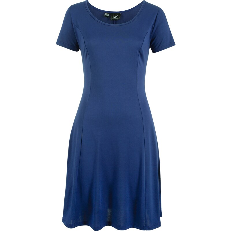 bpc bonprix collection Bonprix - robe d'été Robe extensible en mélange modal fluide bleu manches courtes pour femme